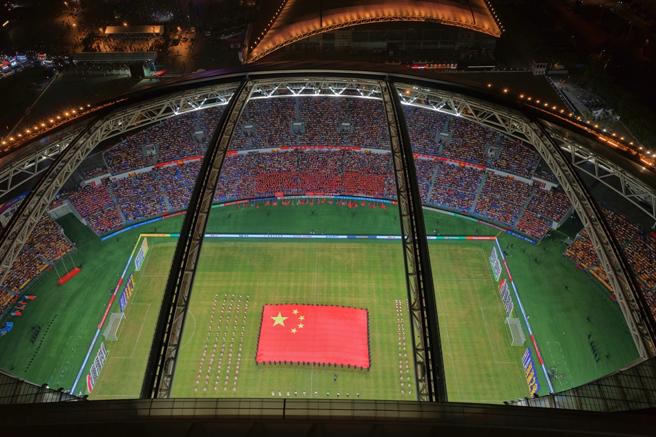 航拍比賽現(xiàn)場(chǎng)。許叢軍攝