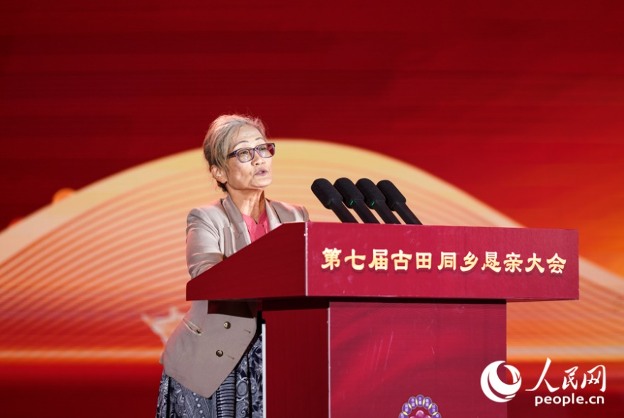 泰華樹膠有限公司董事長(zhǎng)林立盛夫人林張素清。實(shí)習(xí)生 鄭舒塵攝