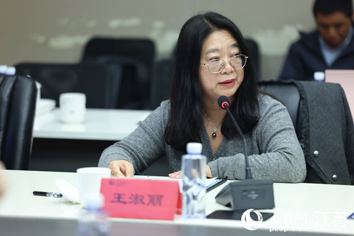 馴鹿生物股份有限公司財務經(jīng)理王淑麗發(fā)言。人民網(wǎng) 李昱辰攝