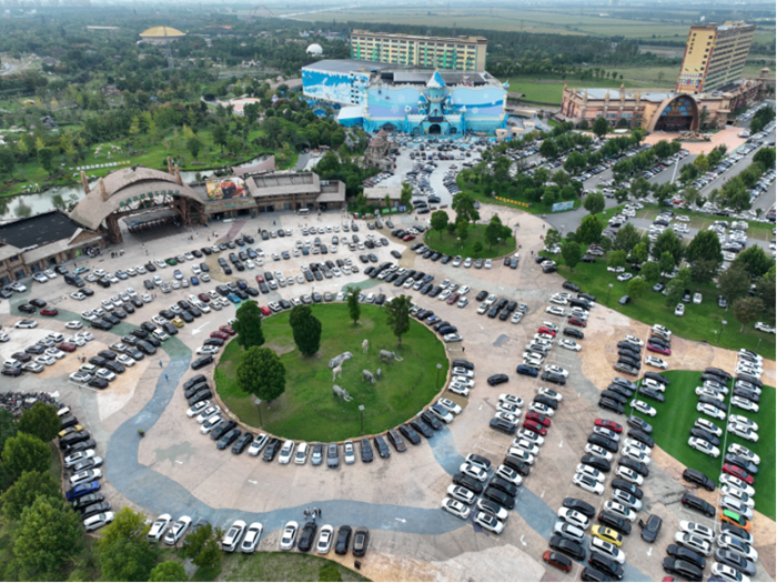便民服務(wù)中心“幸福停車場”。幸福街道供圖