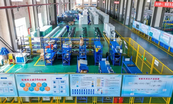 江蘇柏楊電氣科技有限公司生產(chǎn)車間。連云港高新區(qū)供圖