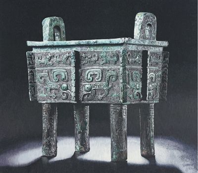 付健繡制的青銅器主題作品。